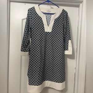 Jude Connally Blue and White Dress